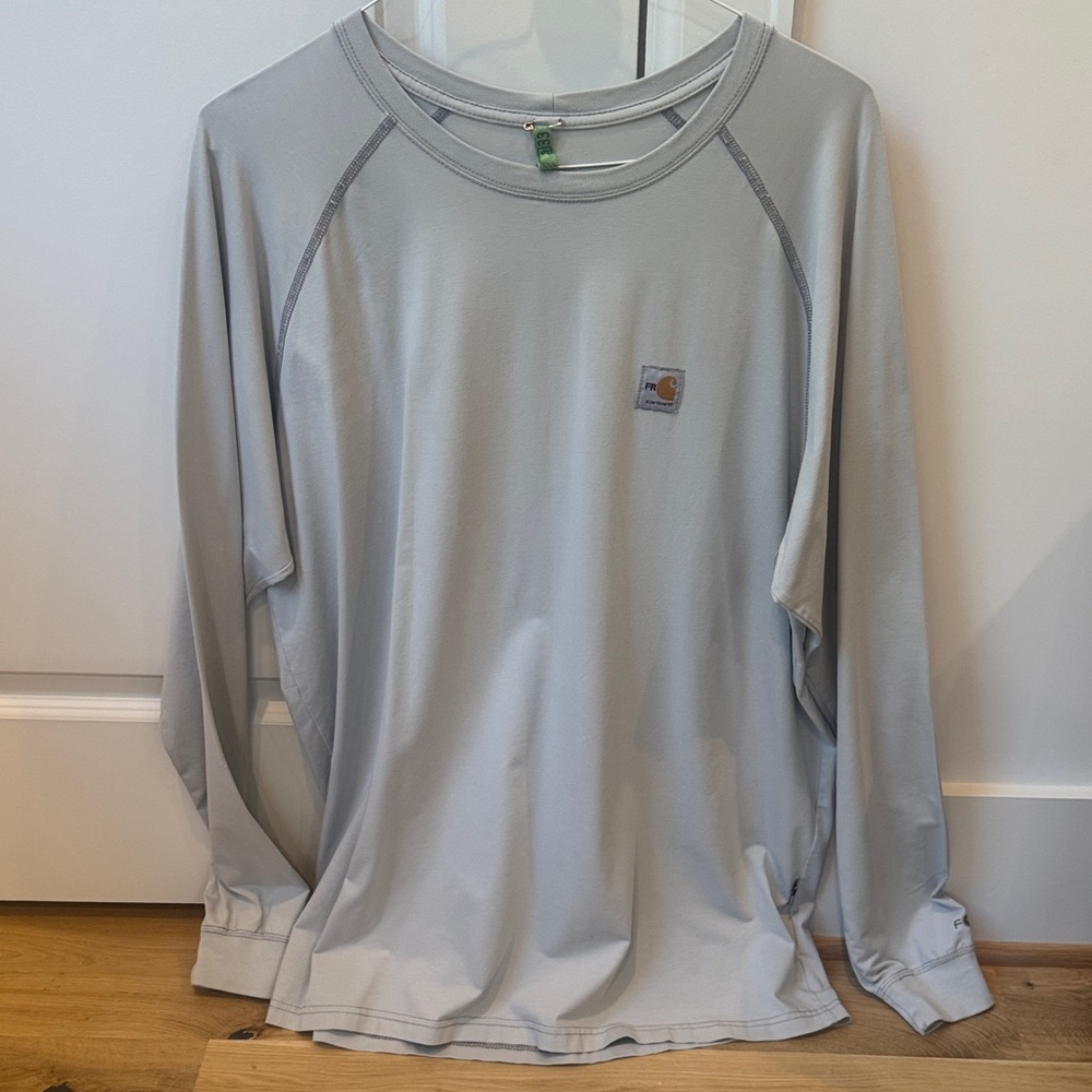 Carhartt FR Long-Sleeve Performance Tee in Light Gray
